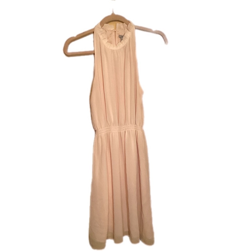 H&M Delicate Light Pink Frilled Collar Dress